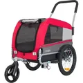 Produktbild: Tiggo VS Pet M Hundefahrradanhänger + Jogger 2 in 1 Hundeanhänger Hundetransporter Fahrradanhänger - Rot/Schwarz