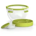 Produktbild: Emsa N1071300 Clip & Go Salatbox De, Klar & Grün, 1 Stück (1st Pack)