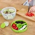 Produktbild: EMSA CLIP & GO Salatbox XL - Box - Rund - 2,6 l - Grün - Transparent - Polypropylen (PP) - Thermoplastisches Elastomer (TPE) - 127 mm (N1071300)