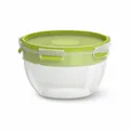 Produktbild: Emsa Salatbox Rund Einsatz/Dressingbox CLIP & GO Kunstoff Transp./Hellgrün 2.6 L