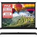 Produktbild: Pyle Beamer Rollo- Leinwand, 40 Zoll 91x68cm, 4:3 4K Projektorleinwand Ausziehbar & Tragbar mit Schwarzem Rahmen