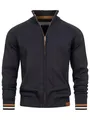 Produktbild: Indicode Herren INArutemia Strickjacke aus Baumwolle | Fein-Strick Cardigan mit Stehkragen und Reißverschluss Dark Navy, XXL