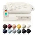 Produktbild: Fleecedecke 150 x 200 cm weiß Oeko-TEX®-Zertifiziert Sofadecke Cocooning – Fl...