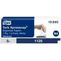 Produktbild: Tork Xpressnap  Weiße Spenderserviette N4, Universal, 1/4-Falz 1-lagig, 21,7 cm × 33 cm, 8 × 1125 Servietten, 10840