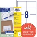 Produktbild: AVERY Zweckform 3660-200 Universal-Etiketten 97 x 67,7 mm weiß(T)