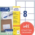Produktbild: 1 bis 12x AVERY Zweckform Universal-Etiketten, 97 x 67,7 mm, weiß BIS 13% RABATT