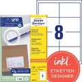 Produktbild: Multifunctionele etiketten Avery Zweckform 200 stuks wit