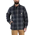 Produktbild: Carhartt Flannel Relaxed Fit Sherpa-Lined Shirt, Farbe:Marineblau, Größe:L