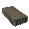 Produktbild: Woltu Wpc Terrassenfliesen Terrassendielen Holz-optik 30x60cm, Fliese Bodenfliese Klickfliese Mit Klicksystem Bodenbelag (6 Stück / 1 M2) Braun