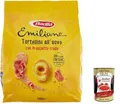 Produktbild: 12x Barilla Pasta all' Uovo Le Emiliane Tortellini con Prosciutto Crudo, Eiernudeln, Pasta mit Ei 500g + Italian Gourmet polpa 400g