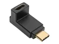 Produktbild: Tripp Eaton Tripp Lite Series USB C to USB Type C Adapter Converter Right Angle M/F 10Gbps 3A - USB-Adapter - 24 pin USB-C (M)