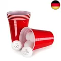 Produktbild: Vivaloo 50 wiederverwendbare Trinkbecher, Bierpongset inkl. 6 Bälle und