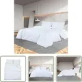 Produktbild: Bettwäsche-set Weiß 155x220 Cm Leichte Mikrofaser Vidaxl