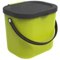 Produktbild: Rotho Mülleimer Albula 1030305070, Lime, aus Kunststoff, geruchssicher, 6 Liter, 3 Stück