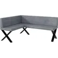 Produktbild: Meblini Eckbank, Grau, Textil, L-Form, 168x128 cm, Esszimmer, Bänke, Eckbänke