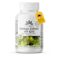Produktbild: Ginkgo Kapseln - Ginkgo Biloba Extrakt mit Coenzym Q10-90 Kapseln - schluckfreundlich - vegan | HERBADIREKT by Warnke Vitalstoffe - Deutsche Apothekenqualität