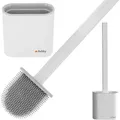 Produktbild: Ruhhy WC-Reinigungsbürste Silikon Toilettenbürste WC-Bürste zum Aufstellen oder Wandmontage weiß weiß