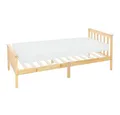 Produktbild: ML-DESIGN Bettgestell Holz Tagesbett, Jugend Einzelbett mit Kopf- & Fußteil, Holzbettgestell, Kinderbett, Bettrahmen Massivholz Bett Jugendbett Kiefer Natur