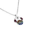 Produktbild: Disney Kinder Kette Minnie Mouse ©DISNEY mehrfarbige Kristallsteine farbenfroh
