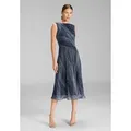 Produktbild: SWING Cocktailkleid - Plissiertes Kleid mit Metallicfäden Taillierter Schnitt mit ausgestelltem Rockteil grün 44