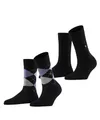 Produktbild: Burlington Damen Socken Everyday Mix Multipack W So Baumwolle gemustert 2 Paar, Schwarz Black 3000, 36-41