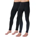 Produktbild: HERMKO 3540 2er Pack Herren Lange Unterhose Long Johns (Weitere Farben) Bio-Baumwolle, Größe:D 14 = EU 8XL, Farbe:schwarz