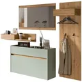Produktbild: GARDEROBE-SET Salbei und Artisan Eiche, Garderobe 4-teilig, 205 x 192 cm, Borga