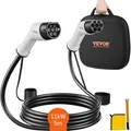 Produktbild: VEVOR Typ 2 zu Typ 2 EV-Ladekabel, 32Amp, 7kW 5 Meter Einphasen-Elektrofahrzeug-Ladekabel, IP66 wasserdicht mit Tragetasche, für IEC62196 EV & Plu...