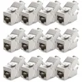 Produktbild: deleyCON 12x Keystone Modul CAT 6a Jack - Vollgeschirmt STP RJ45 Buchse Werkzeugfrei Dank Snap-In Montage CAT Rohkabel 500 MHz 10 Gbit/s