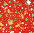 Produktbild: STAR Geschenkpapier 70cm x 2m Rolle Weihnachtspapier Rentier Rudolph