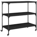 Produktbild: Küchenwagen Schwarz 102x50x95 Cm Holzwerkstoff Vidaxl