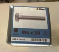 Produktbild: Maschinenschrauben Sechskant M6x50mm vollgewinde 50Stück verzinkt / Cont2Pal3K1