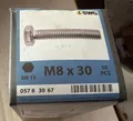 Produktbild: Maschinenschrauben Sechskant M8x30mm vollgewinde 50Stück verzinkt / Cont2Pal3K1