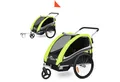 Produktbild: SAMAX Fahrradkinderanhänger 360° drehbarer Fahrradanhänger 2in1 Jogger - in Grün - Black Edition