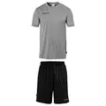 Produktbild: uhlsport Herren Score 26 Fußball Trikot-Set - Fußball-Set Bestehend Aus Trainings-Shirt Und Trainings-Hose, Dark Grau Melange/Schwarz, S EU