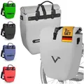 Produktbild: Valkental Fahrradtasche Gepäckträgertasche - Fahrradtasche für Gepäckträger, wasserdicht, große Reflektoren, 20L & 28L grau Spar-Bundle