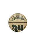 Produktbild: Wilson Basketball, NBA Player Icon Mini, Giannis Antetokounmpo, Milwaukee Bucks, Outdoor und Indoor, 3, Grün / Beige