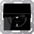 Produktbild: JUNG Steckdose 1f sw glz A UP Klappd IP44 ZP A1520BFKLSW (A1520BFKLSW)