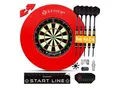 Produktbild: KESSER® Dartscheibe Sisal mit 9 Dartpfeile Professional Dartboard + 21 Pro Flights + Zubehör Steeldart Offizielles Dartscheibe 9 Pfeilen Metallspitze Profi Steeldartscheibe - Dartboard inkl. Montageset