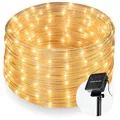 Produktbild: CozyHome Lichterschlauch aussen 200 LED - 8 Modi & Timer - 12m mit Solar Solarbetrieben Warmweiß I Lichtschlauch außen Schlauchlichterkette für outdoor 10m Leuchtschlauch Lichterkette Lichtschläuche