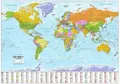 Produktbild: Politische Weltkarte mit Flaggen, deutsch: 1:30 Mio. mit Posterleisten, mit Oberflächenlaminat