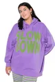 Produktbild: Studio Untold Damen große Größen Übergrößen Plus Size Hoodie, Oversized, Towel-Statementprint, Kapuze lila 50+ 835071811-50+