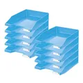 Produktbild: HAN Briefablage KLASSIK, 10 STÜCK Schreibtisch Organizer, Bürobedarf, Ablagefächer, Büromaterial, Briefkorb, Dokumentenablage, bis Format A4/C4, 1027-X-54, hellblau