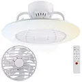Produktbild: Sichler Haushaltsgeräte Lampe mit Ventilator: 2in1-Deckenleuchte & Ventilator mit Fernbedienung, CCT-LEDs, Ø 30 cm (LED Lampe mit, Deckenventilator, Wohnzimmerleuchten)