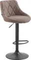 Produktbild: CLP Barhocker Lazio Stoff höhenverstellbar und 360 Grad drehbar - taupe Gestell Farbe schwarz