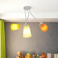 Produktbild: Licht-Erlebnisse Deckenlampe Kinderzimmer Innen, bunt, Stoffschirme, flexibel, verstellbar, Orange, Gelb, Grün, 3-flammig, E27, Kinderzimmer Lampe Decke