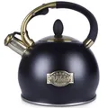 Produktbild: Pfeifender Wasserkocher, Stahl, schwarz, 3 l