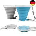 Produktbild: ddLUCK Faltbare Silikon-Becher, 2 Stück, BPA-frei, faltbare Reisebecher,