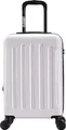 Produktbild: Flexot® Trolley - Handgepäck Koffer M Weiß – Aluminium-Teleskopstange, ABS-Hartschale, erweiterbar 20%, Größe M, 360° Rollen – Koffer, Rollkoffer, Bordcase, Suitcase, Luggage
