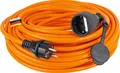 Produktbild: as - Schwabe Baustellen-Panzerleitung, 50 m robustes Panzer-Kabel H07BQ-F 3G2,5, Schutzkontakt-Stecker & Steckdose inkl. Schutzkappe, 230 V/16A Verlängerungskabel, IP44, Made in Germany, Orange, 59250